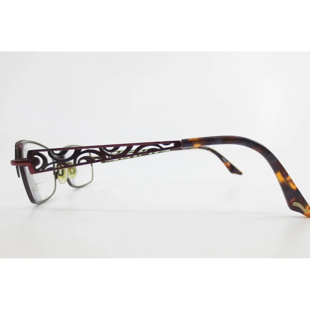 Brendel 922015 Eyeglasses Burgundy Metal Scroll Temple 52-17-135 German Design